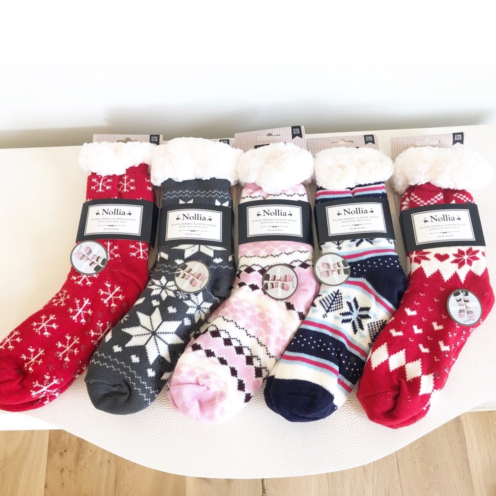 Warm Cozy Sherpa Socks Stocking Stuffer - Picture 7 of 7